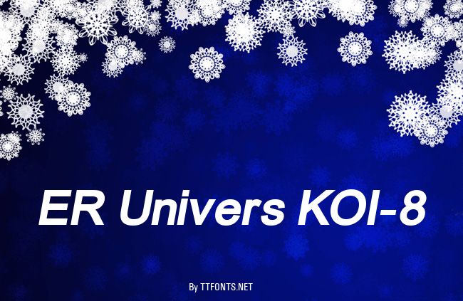 ER Univers KOI-8 example